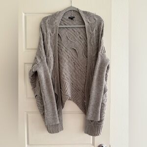 Express Gray Cable Knit Cocoon Cardigan Sweater Size Small